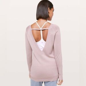 Lululemon Smokey Blush Unity Drop Back Sweater